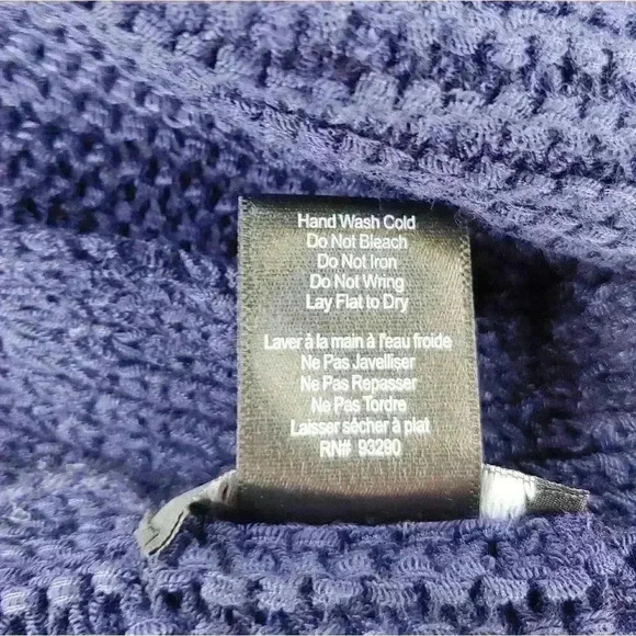 ceny Navy Knit Pocket Open Front Sweater Size S - Picture 7 of 7